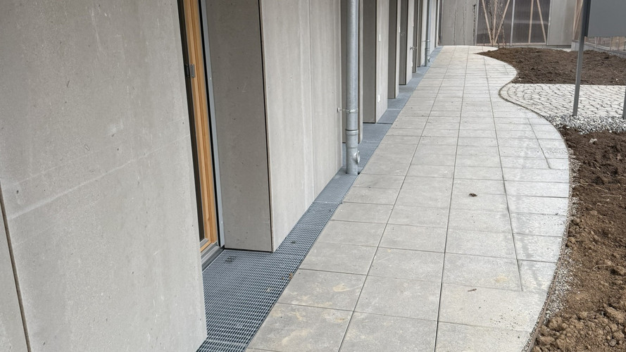 WDVS Holzfassade Rinne ACO Ino 606 KR  2 