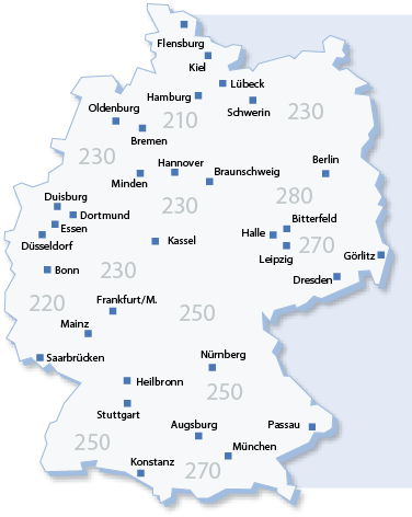 Hydraulische Leistungsberechnung Karte